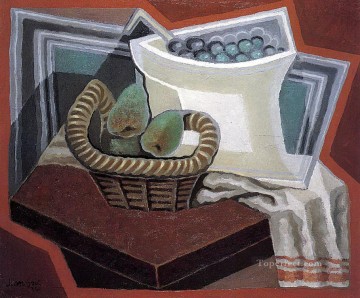 Juan Gris Painting - the basket of pears 1925 Juan Gris